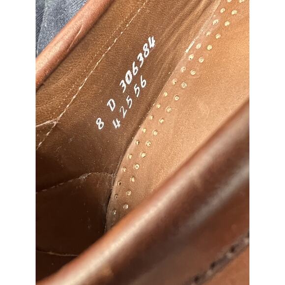 New! Allen Edmonds Rockland Brown Leather Penny Loafers Lug Sole Mens 8 D main image 4